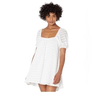 NWT Show Me Your Mumu XS Flora Spacey Lacey white lace babydoll mini dress bride